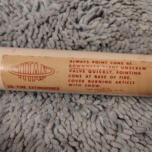 Vintage Titan CO2 Fire Extinguisher Buffalo, NY 31" Long Firefighting
